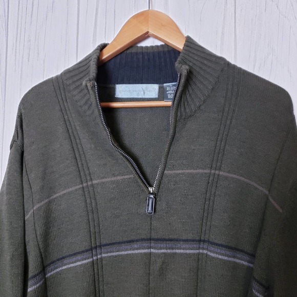 Oscar De La Renta Cotton Blend Knit Zip Sweater - Picture 2 of 13